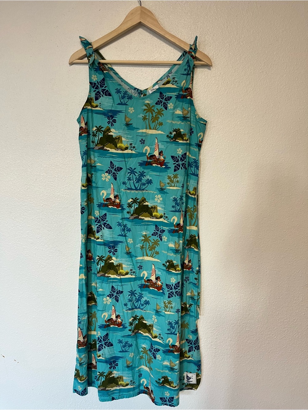 Disney Turquoise Tropical Print Dress Moana